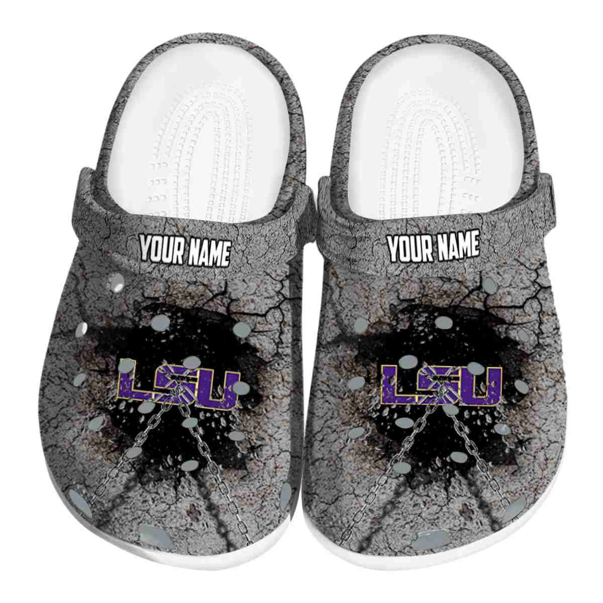LSU Tigers 2025 NCAA Sport Crocs Clogs For Men Women and Kids - GNL1462923