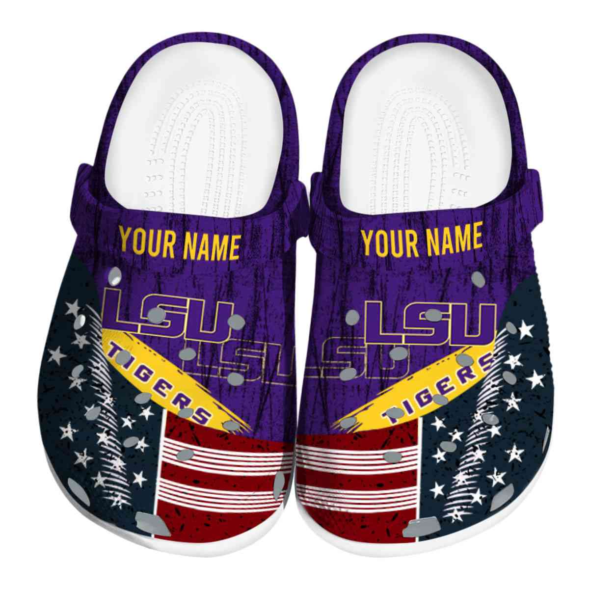 LSU Tigers 2025 NCAA Sport Crocs Clogs For Men Women and Kids - GNL1462945