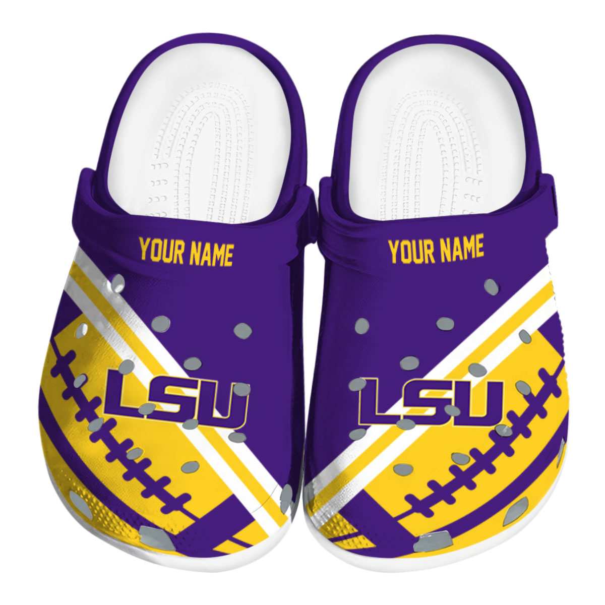 LSU Tigers 2025 NCAA Sport Crocs Clogs For Men Women and Kids - GNL1462936