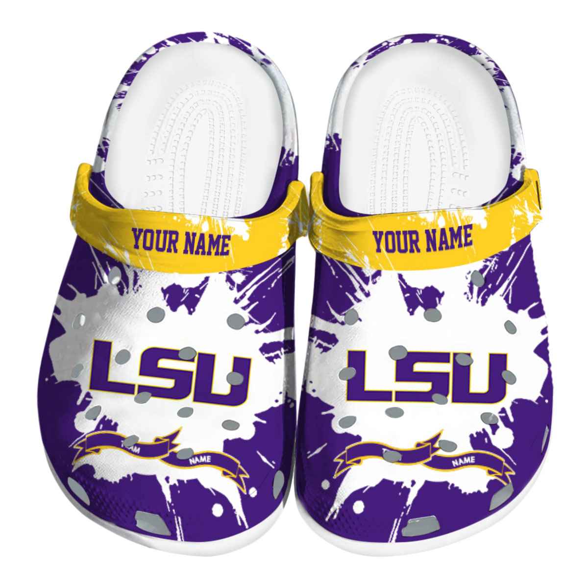 LSU Tigers 2025 NCAA Sport Crocs Clogs For Men Women and Kids - GNL1462950