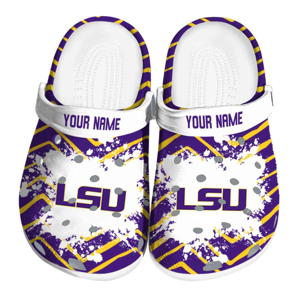 LSU Tigers 2025 NCAA Sport Crocs Clogs For Men Women and Kids - GNL1462943