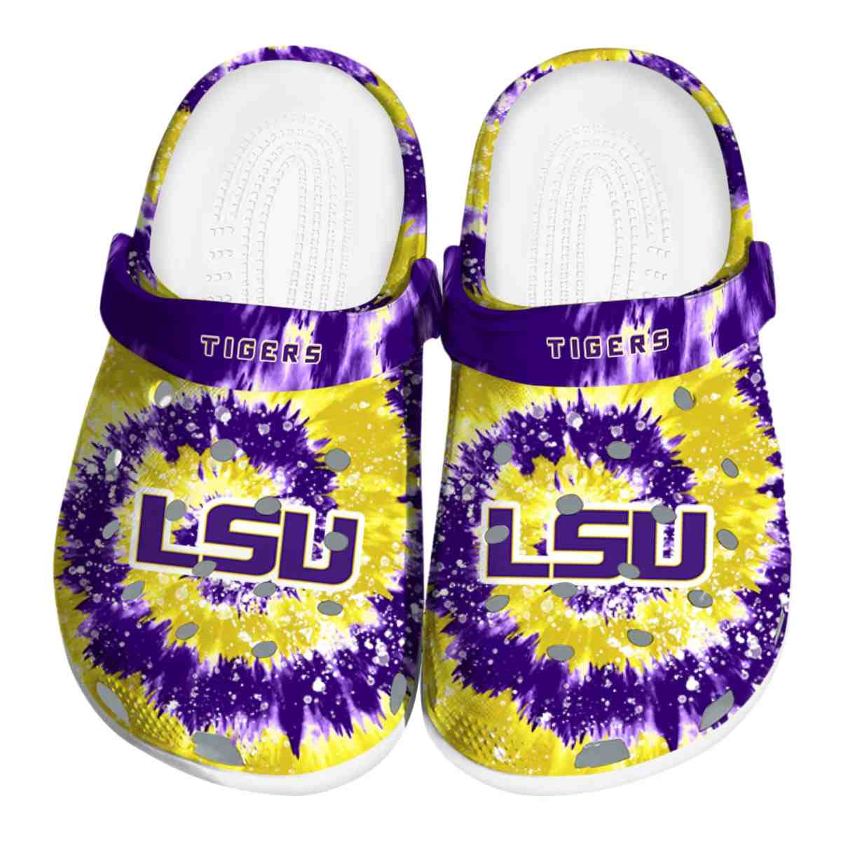 LSU Tigers 2025 NCAA Sport Crocs Clogs For Men Women and Kids - GNL1462956