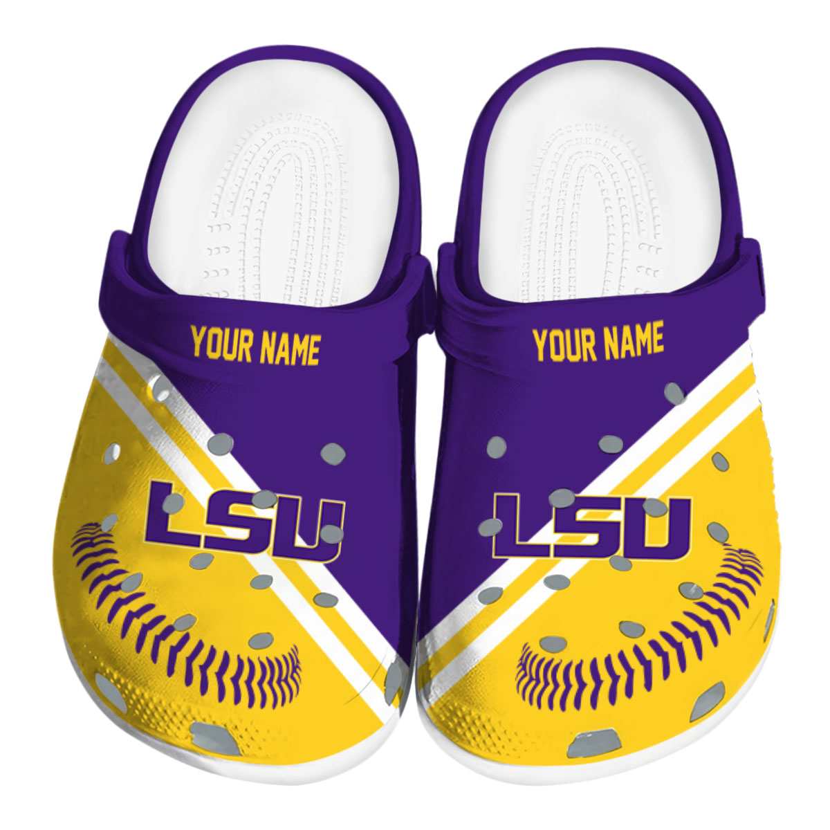 LSU Tigers 2025 NCAA Sport Crocs Clogs For Men Women and Kids - GNL1462954