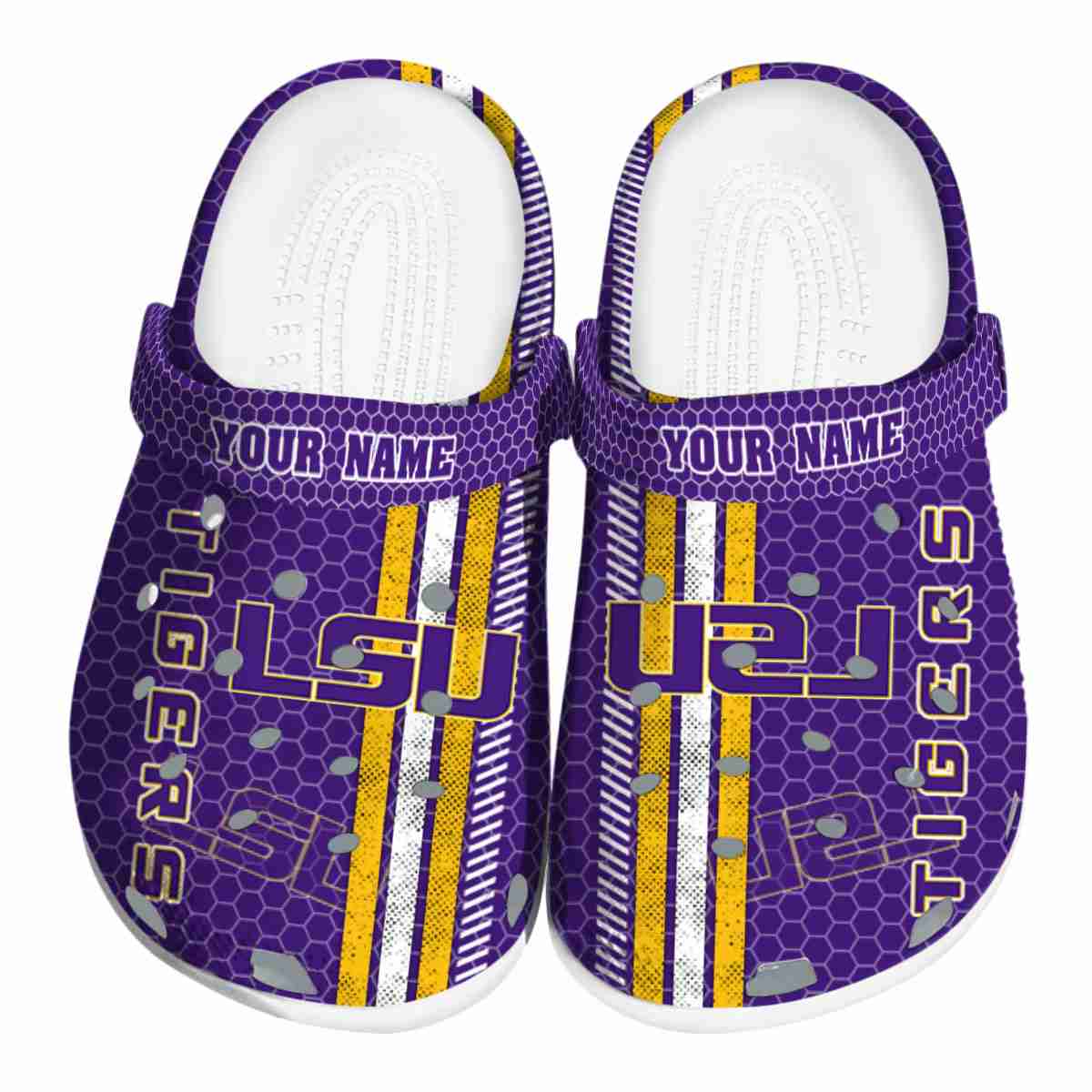 LSU Tigers 2025 NCAA Sport Crocs Clogs For Men Women and Kids - GNL1462955