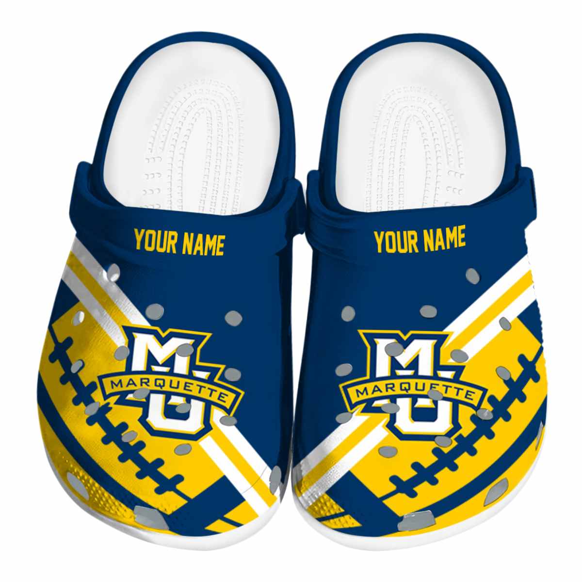 Marquette Golden Eagles 2025 NCAA Sport Crocs Clogs For Men Women and Kids - GNL1462973