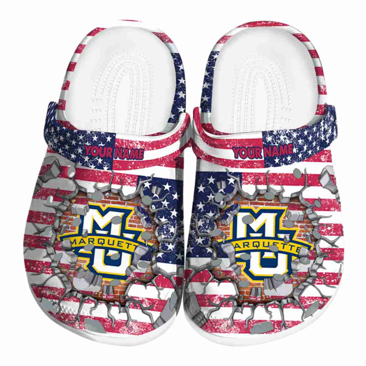 Marquette Golden Eagles 2025 NCAA Sport Crocs Clogs For Men Women and Kids - GNL1462976