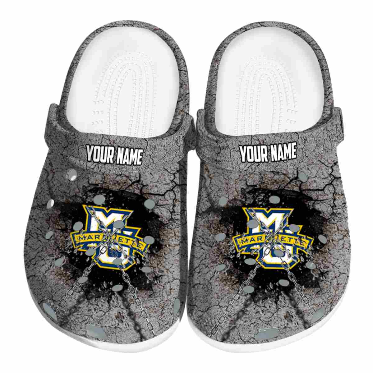 Marquette Golden Eagles 2025 NCAA Sport Crocs Clogs For Men Women and Kids - GNL1462965