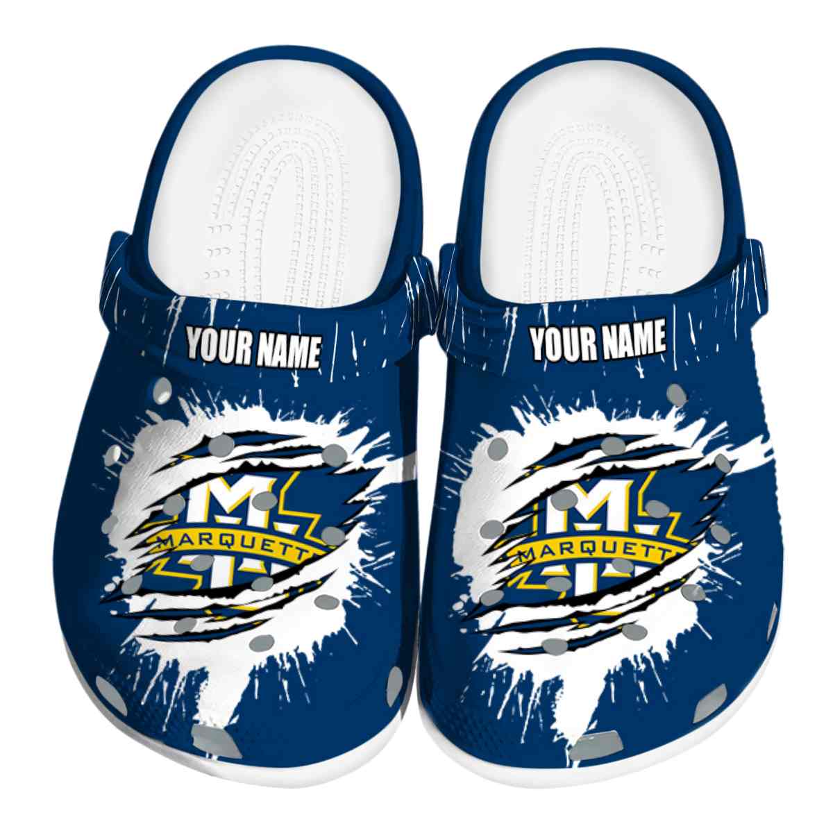 Marquette Golden Eagles 2025 NCAA Sport Crocs Clogs For Men Women and Kids - GNL1462971