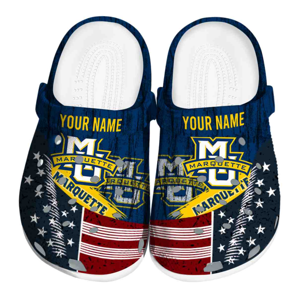 Marquette Golden Eagles 2025 NCAA Sport Crocs Clogs For Men Women and Kids - GNL1462958