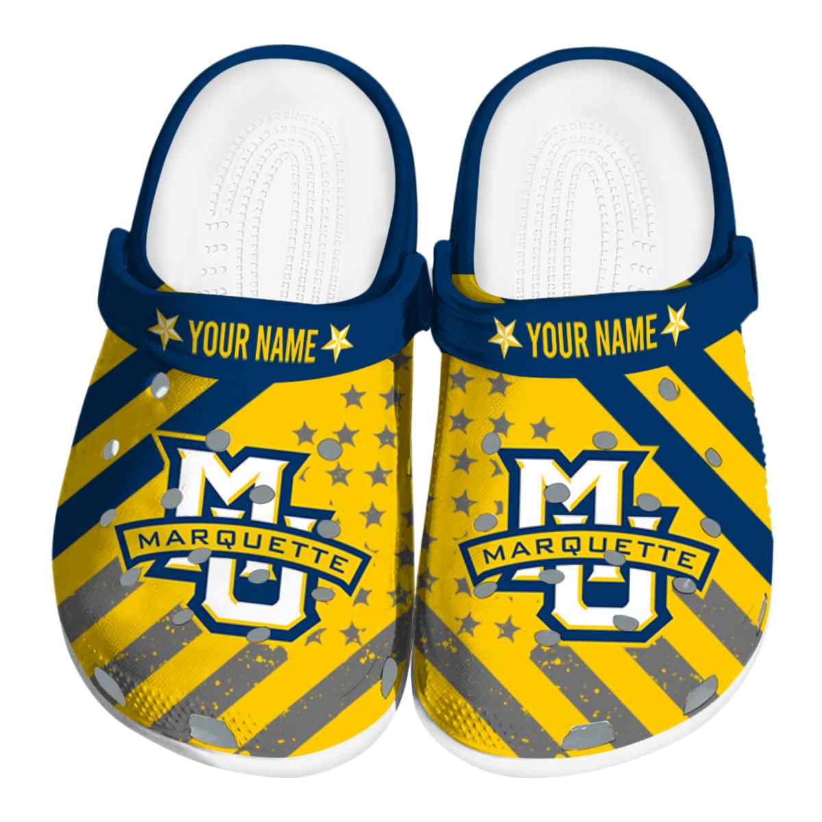 Marquette Golden Eagles 2025 NCAA Sport Crocs Clogs For Men Women and Kids - GNL1462957