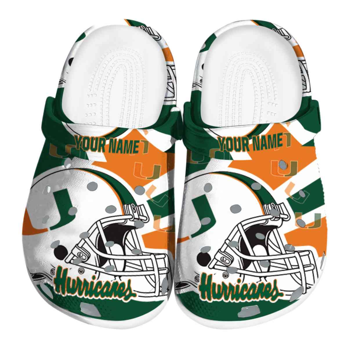Miami Hurricanes 2025 NCAA Sport Crocs Clogs For Men Women and Kids - GNL1463100