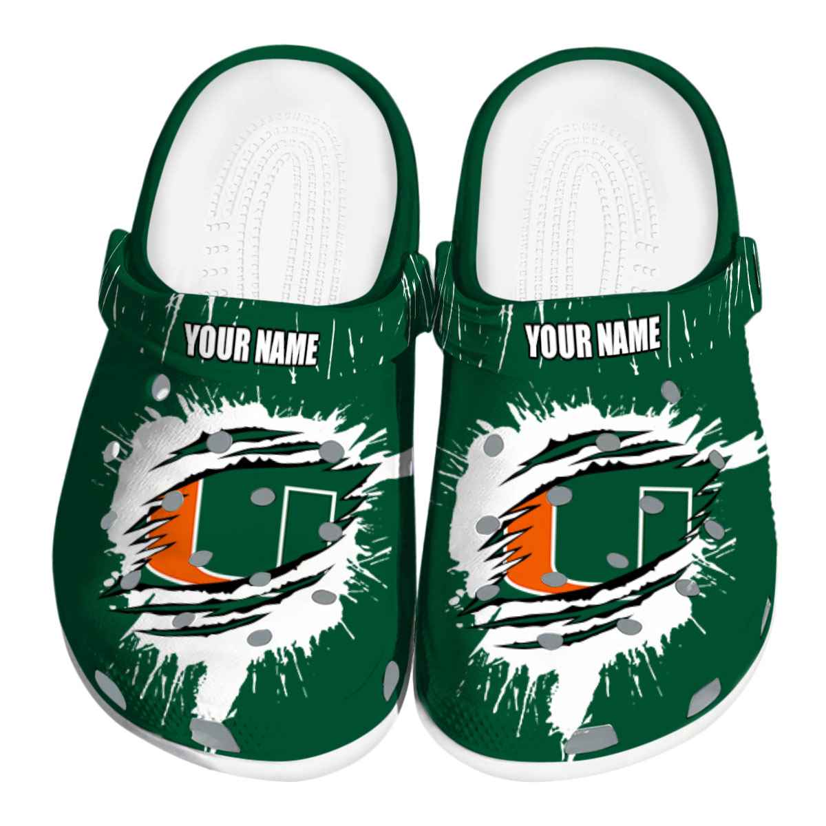 Miami Hurricanes 2025 NCAA Sport Crocs Clogs For Men Women and Kids - GNL1463077