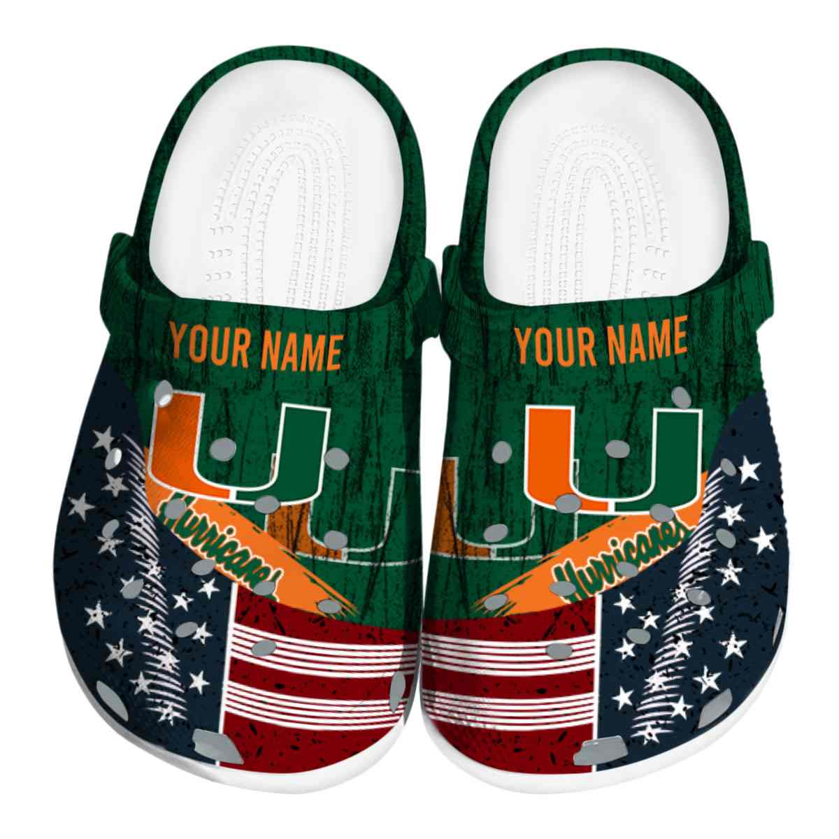 Miami Hurricanes 2025 NCAA Sport Crocs Clogs For Men Women and Kids - GNL1463106