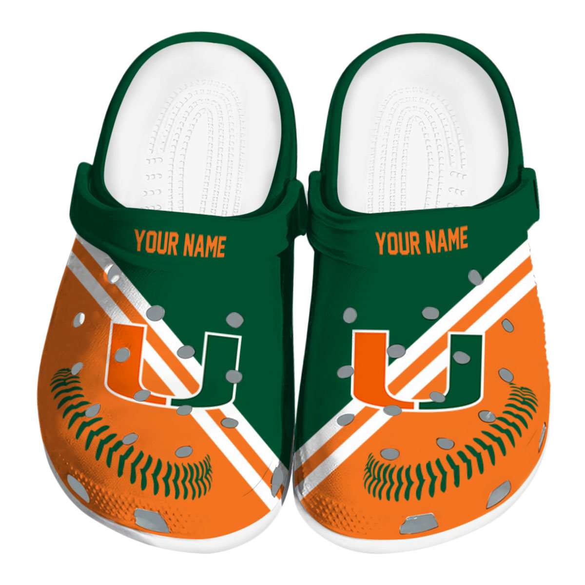 Miami Hurricanes 2025 NCAA Sport Crocs Clogs For Men Women and Kids - GNL1463099