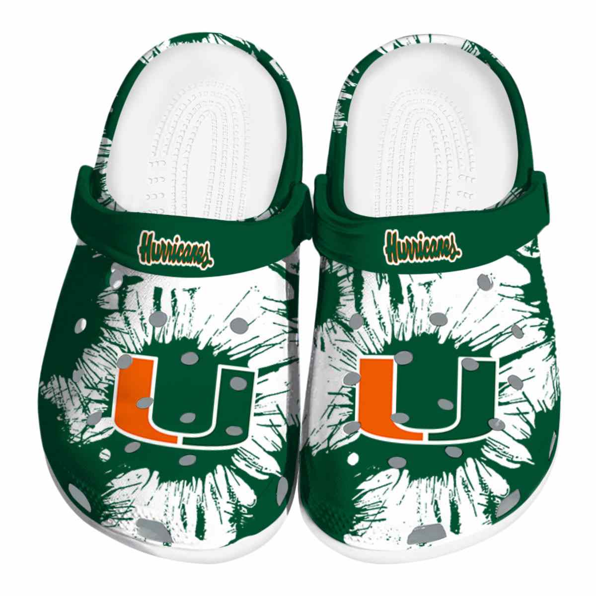 Miami Hurricanes 2025 NCAA Sport Crocs Clogs For Men Women and Kids - GNL1463092