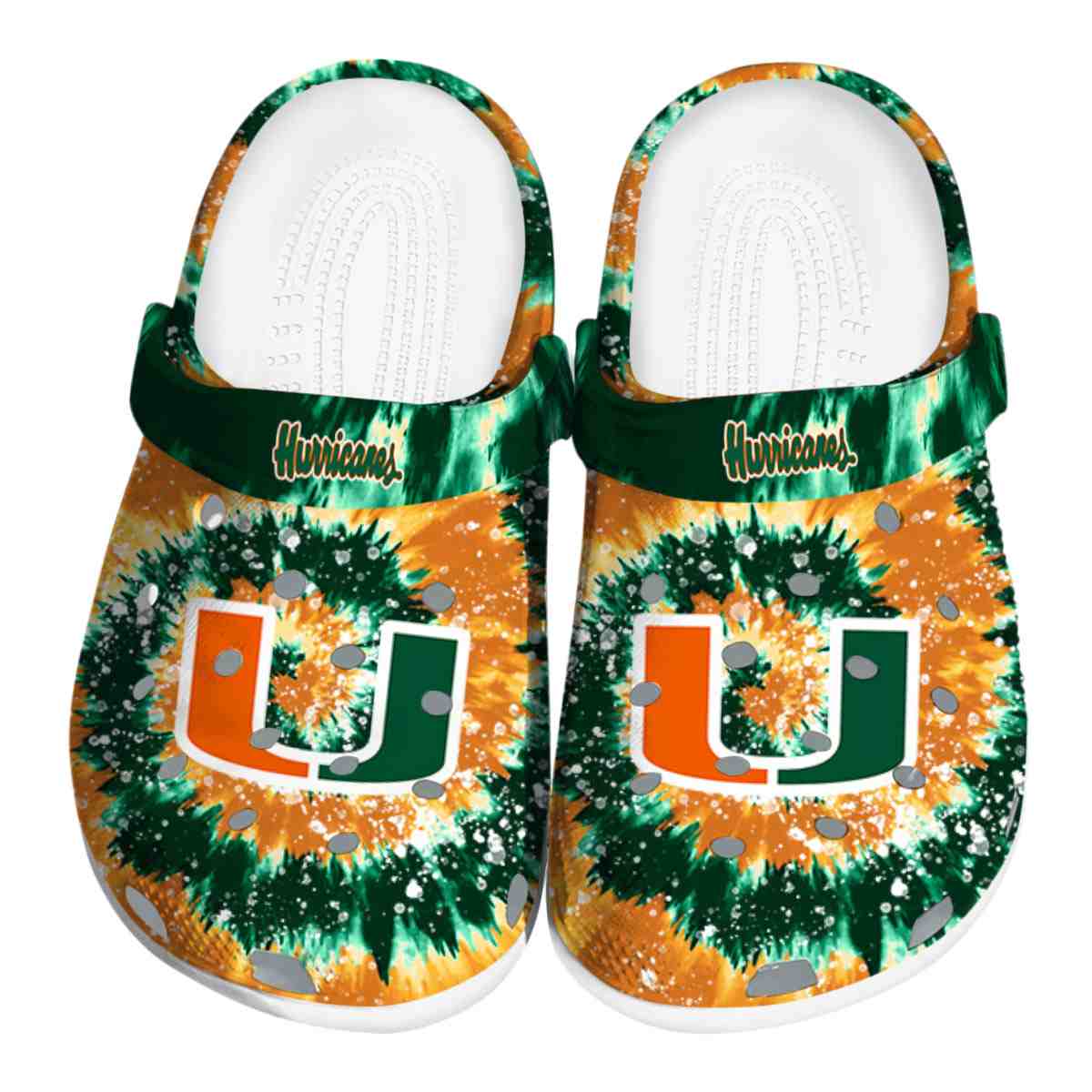 Miami Hurricanes 2025 NCAA Sport Crocs Clogs For Men Women and Kids - GNL1463090