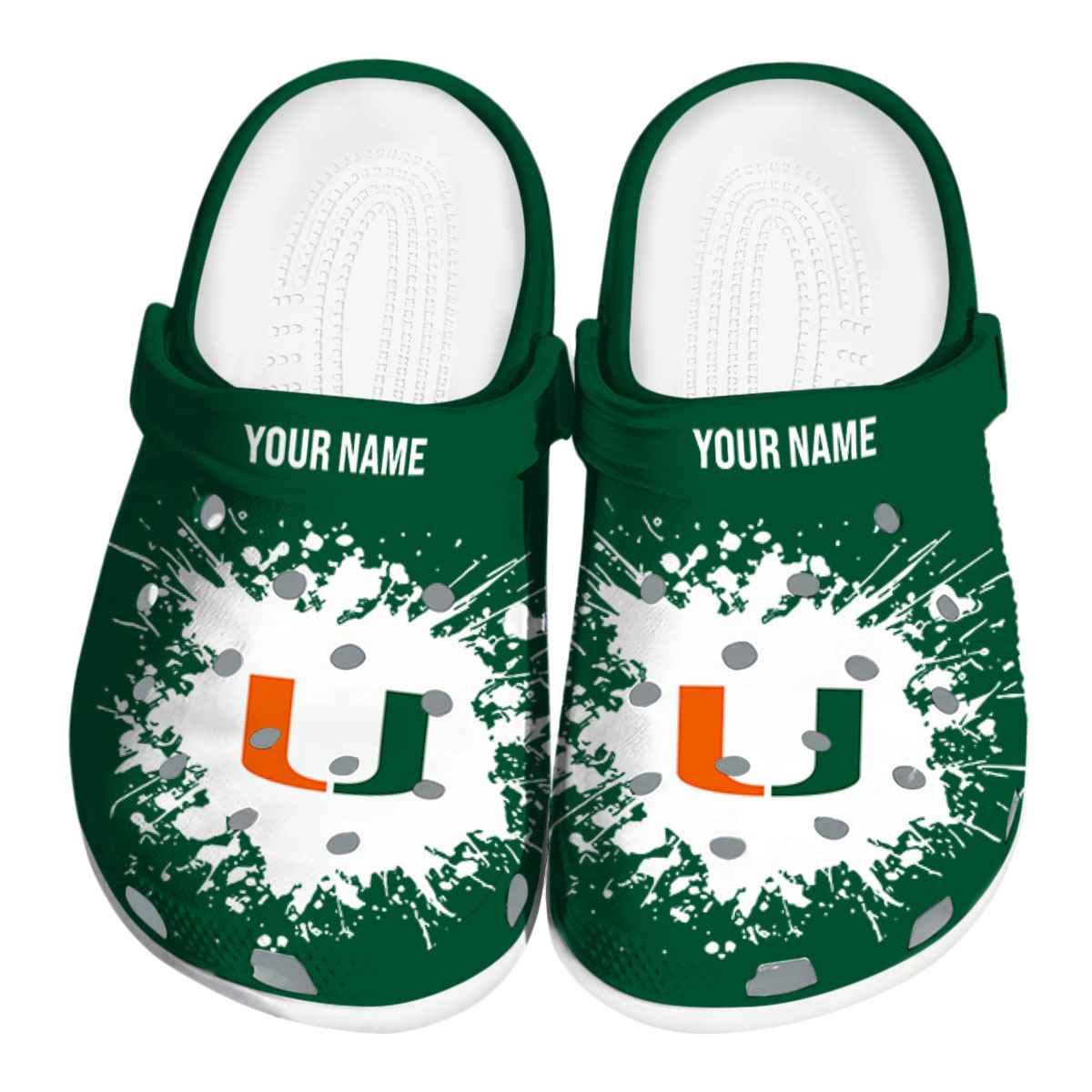 Miami Hurricanes 2025 NCAA Sport Crocs Clogs For Men Women and Kids - GNL1463096