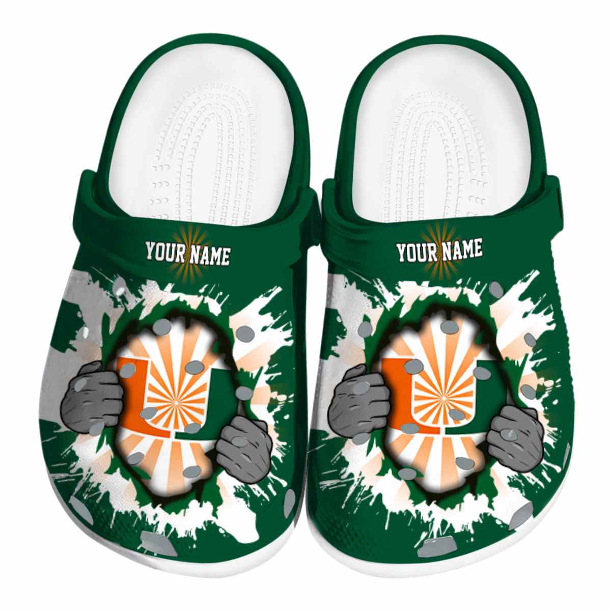 Miami Hurricanes 2025 NCAA Sport Crocs Clogs For Men Women and Kids - GNL1463133