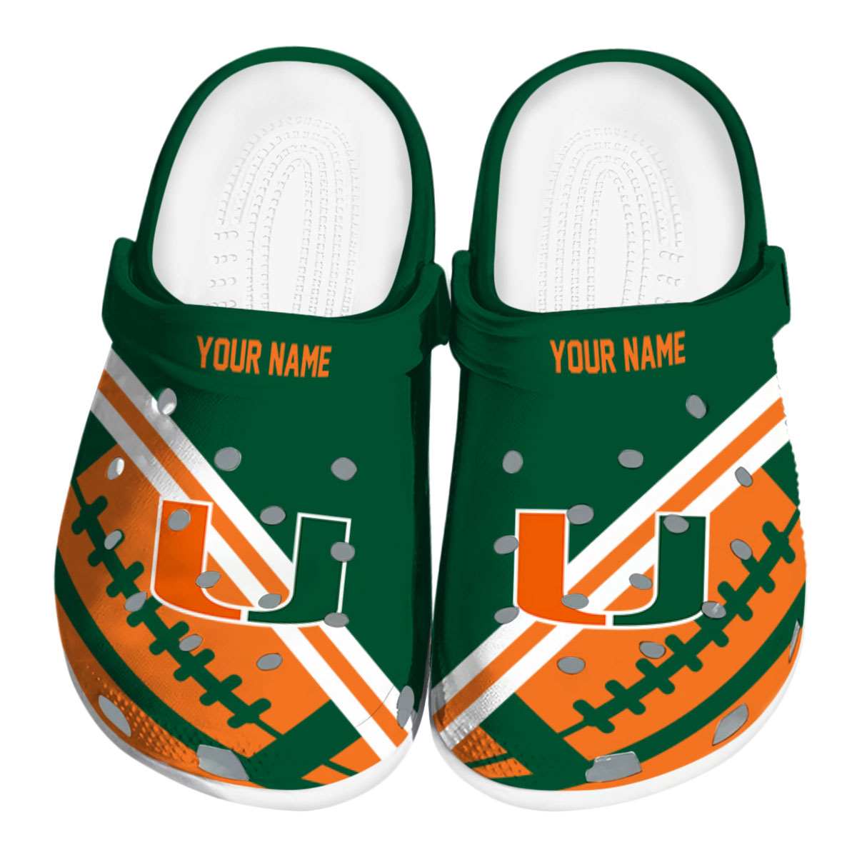 Miami Hurricanes 2025 NCAA Sport Crocs Clogs For Men Women and Kids - GNL1463119