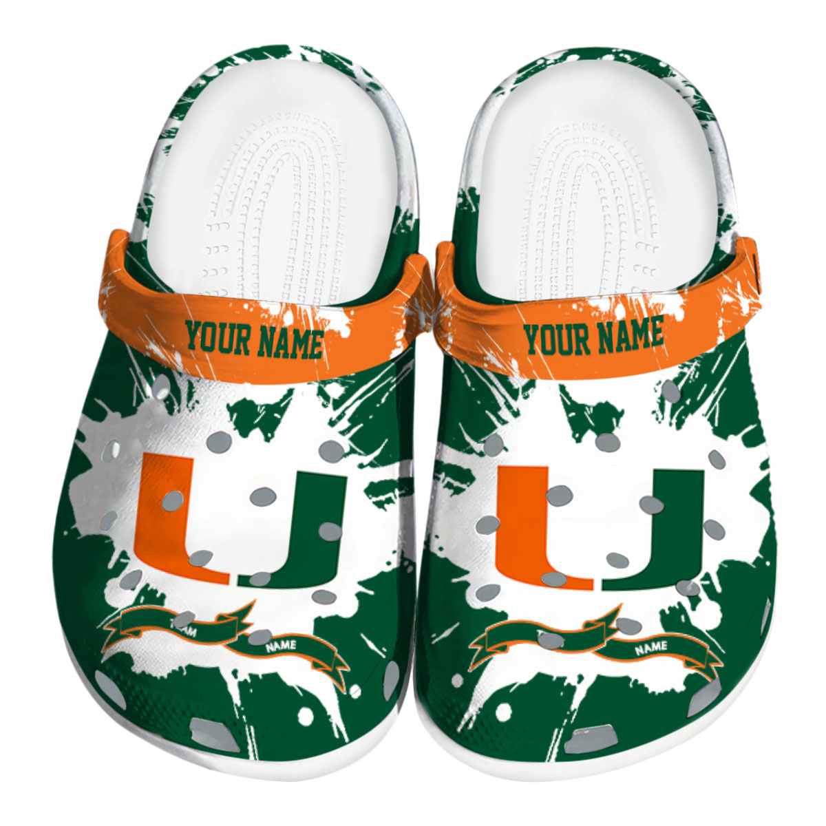 Miami Hurricanes 2025 NCAA Sport Crocs Clogs For Men Women and Kids - GNL1463110