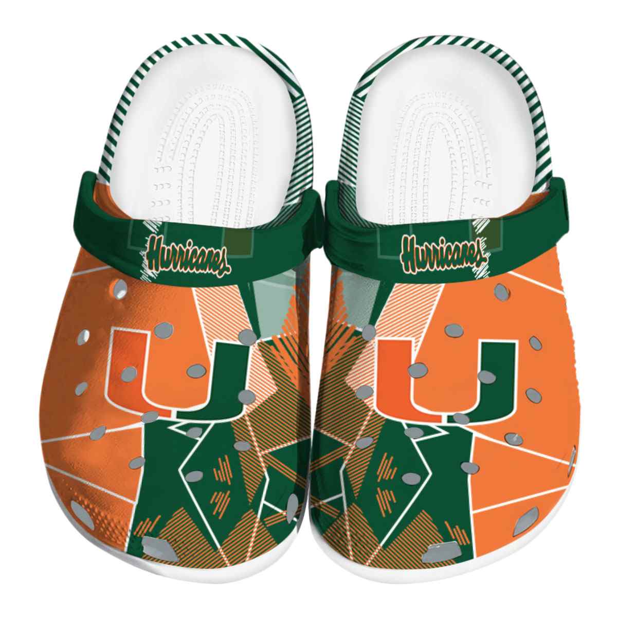 Miami Hurricanes 2025 NCAA Sport Crocs Clogs For Men Women and Kids - GNL1463108