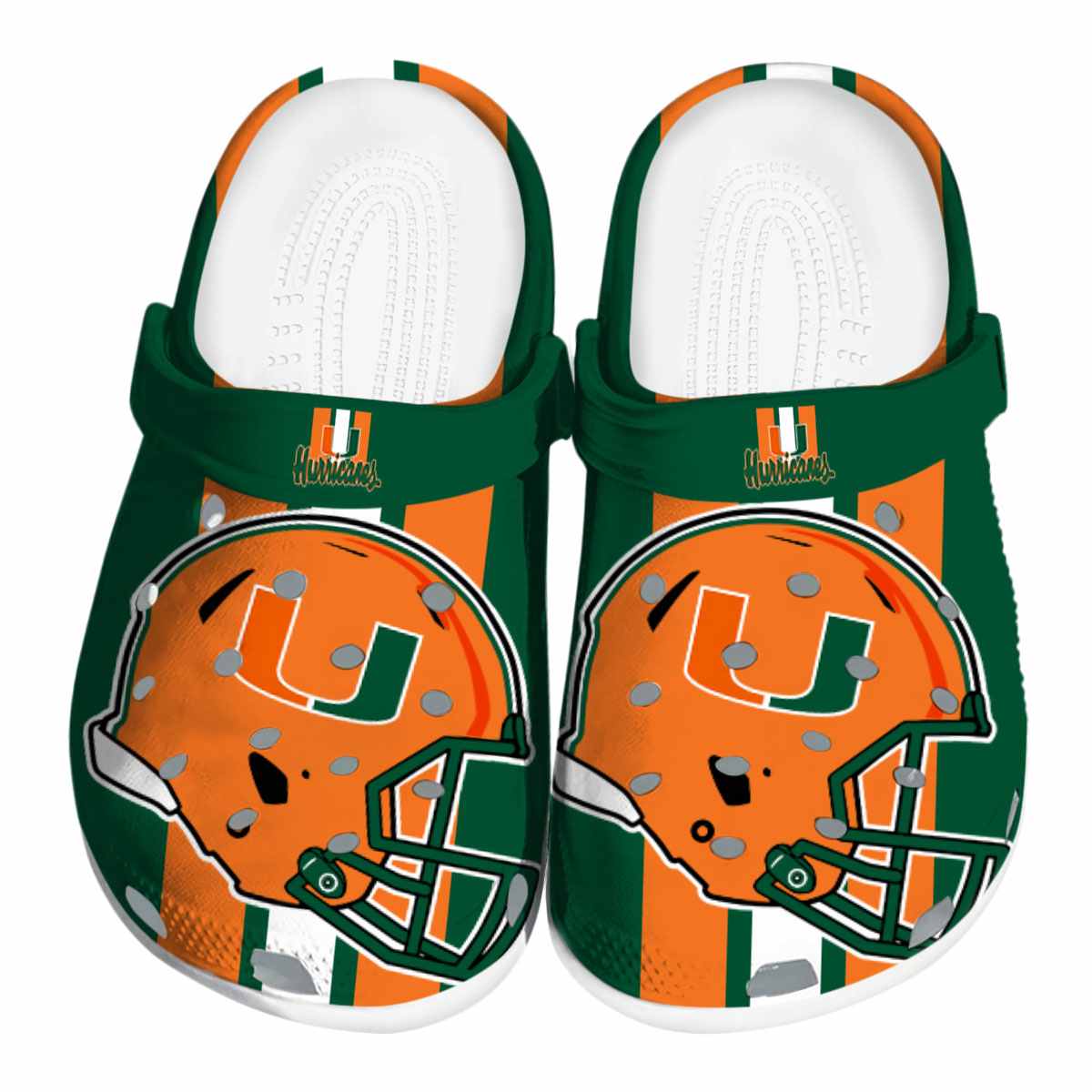 Miami Hurricanes 2025 NCAA Sport Crocs Clogs For Men Women and Kids - GNL1463112