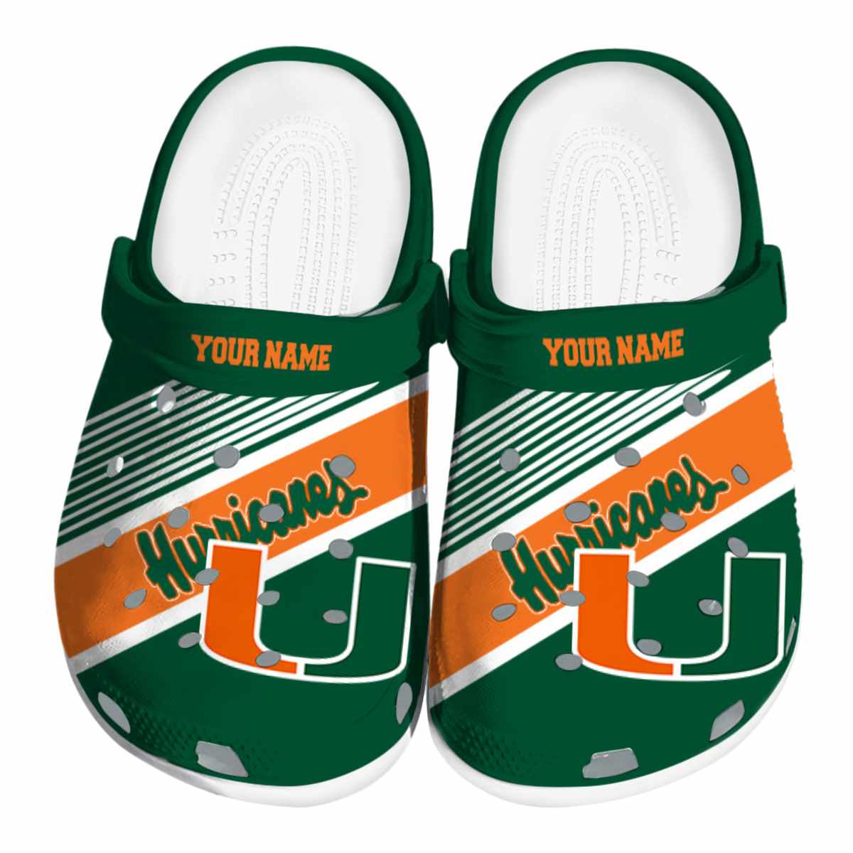 Miami Hurricanes 2025 NCAA Sport Crocs Clogs For Men Women and Kids - GNL1463129