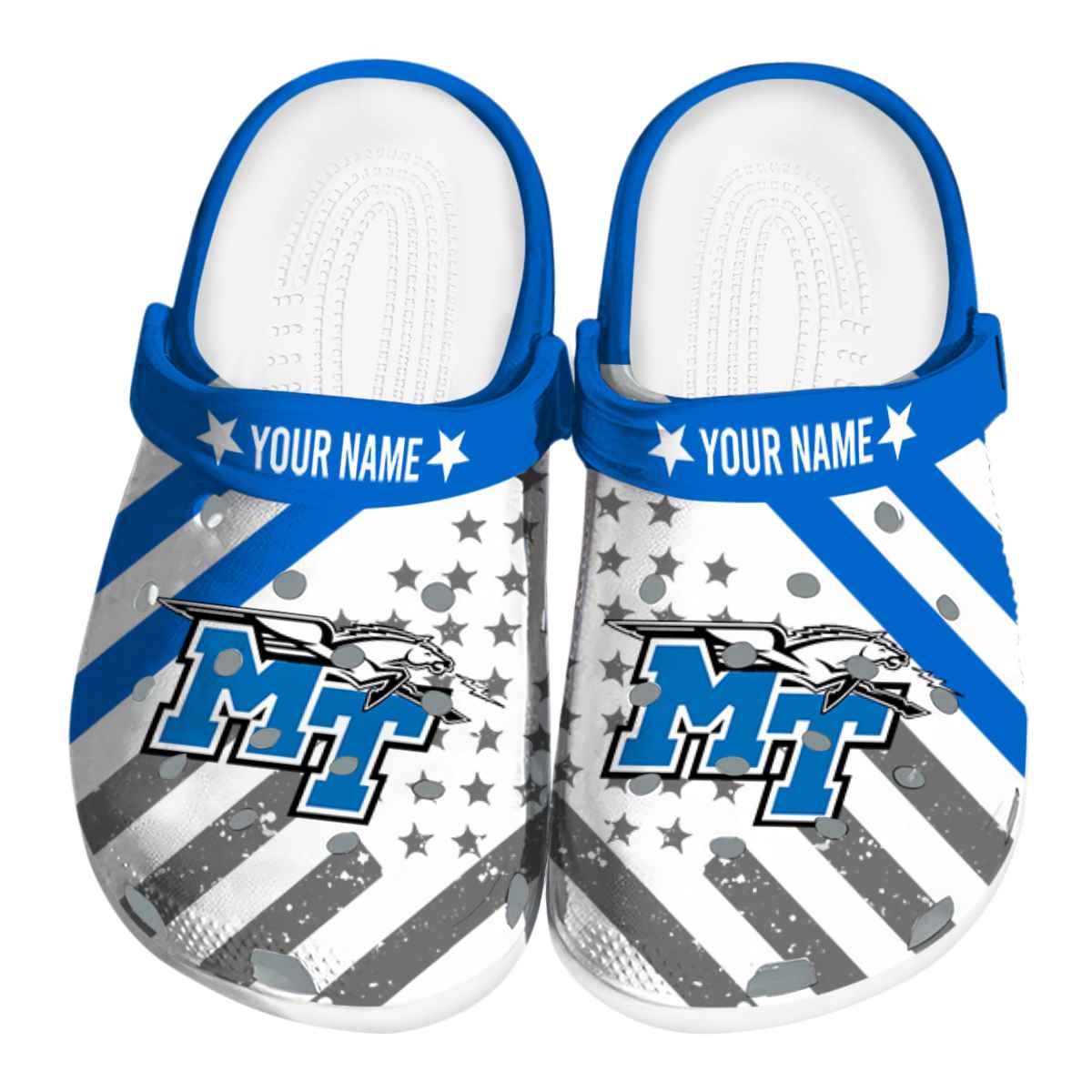 Middle Tennessee Blue Raiders 2025 NCAA Sport Crocs Clogs For Men Women and Kids - GNL1463227