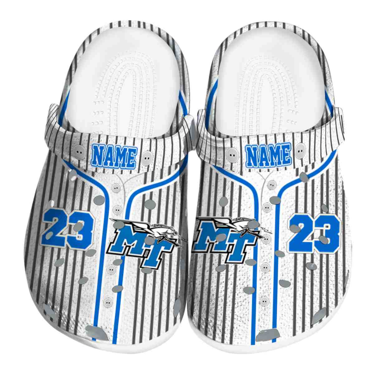 Middle Tennessee Blue Raiders 2025 NCAA Sport Crocs Clogs For Men Women and Kids - GNL1463236