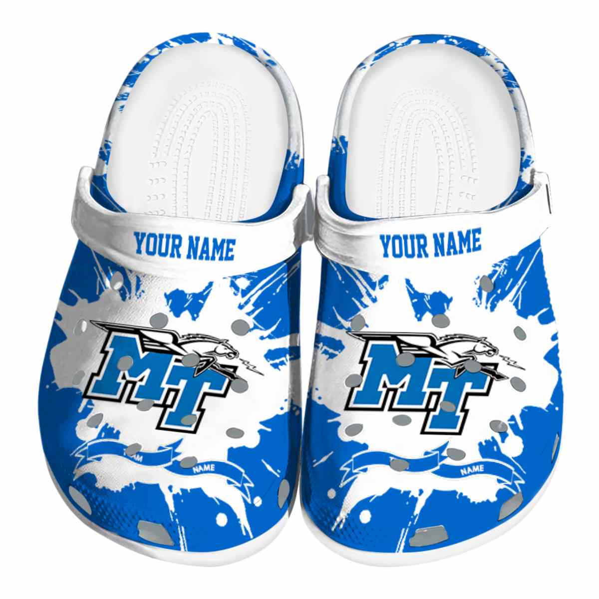 Middle Tennessee Blue Raiders 2025 NCAA Sport Crocs Clogs For Men Women and Kids - GNL1463232