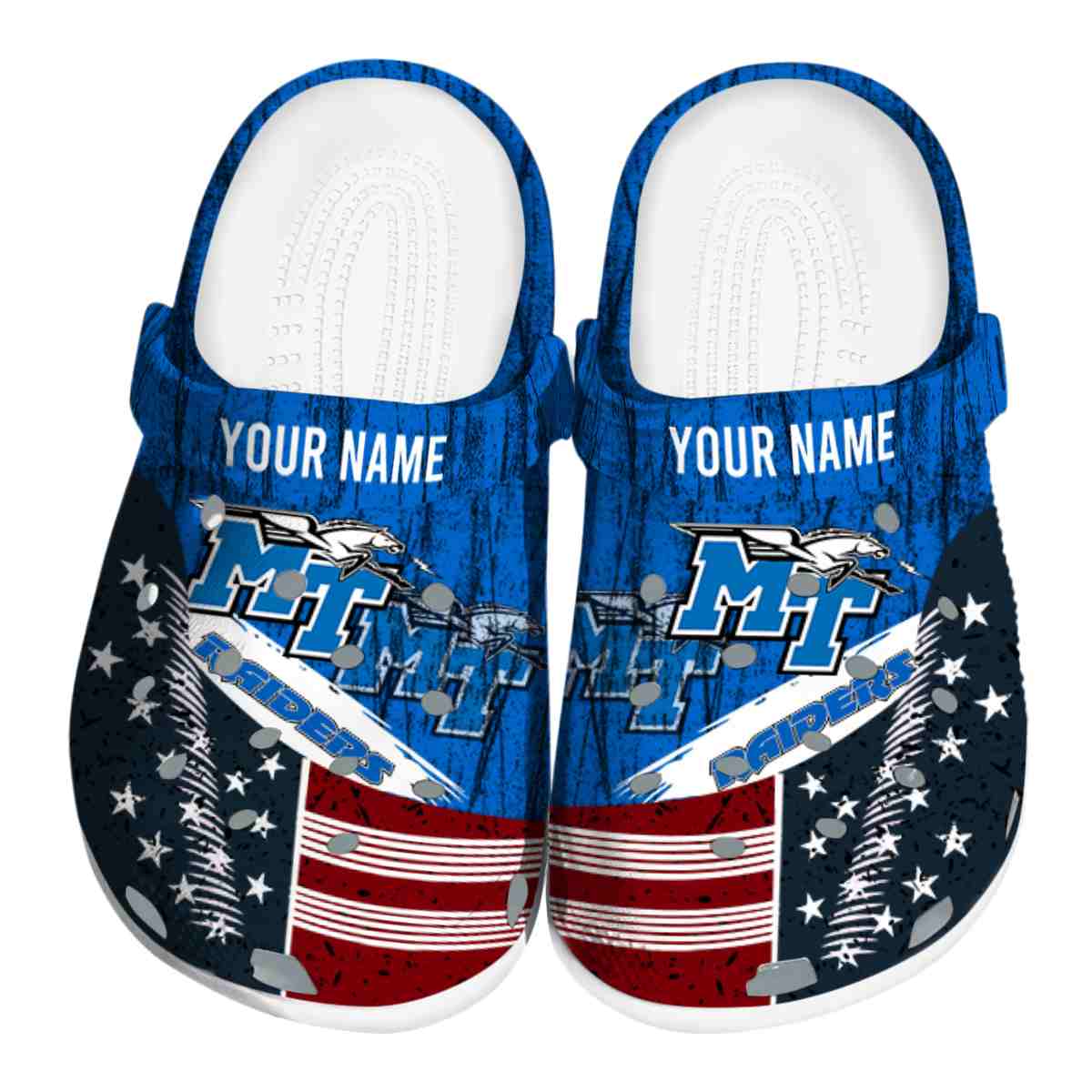 Middle Tennessee Blue Raiders 2025 NCAA Sport Crocs Clogs For Men Women and Kids - GNL1463229