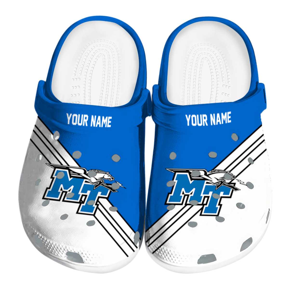Middle Tennessee Blue Raiders 2025 NCAA Sport Crocs Clogs For Men Women and Kids - GNL1463233