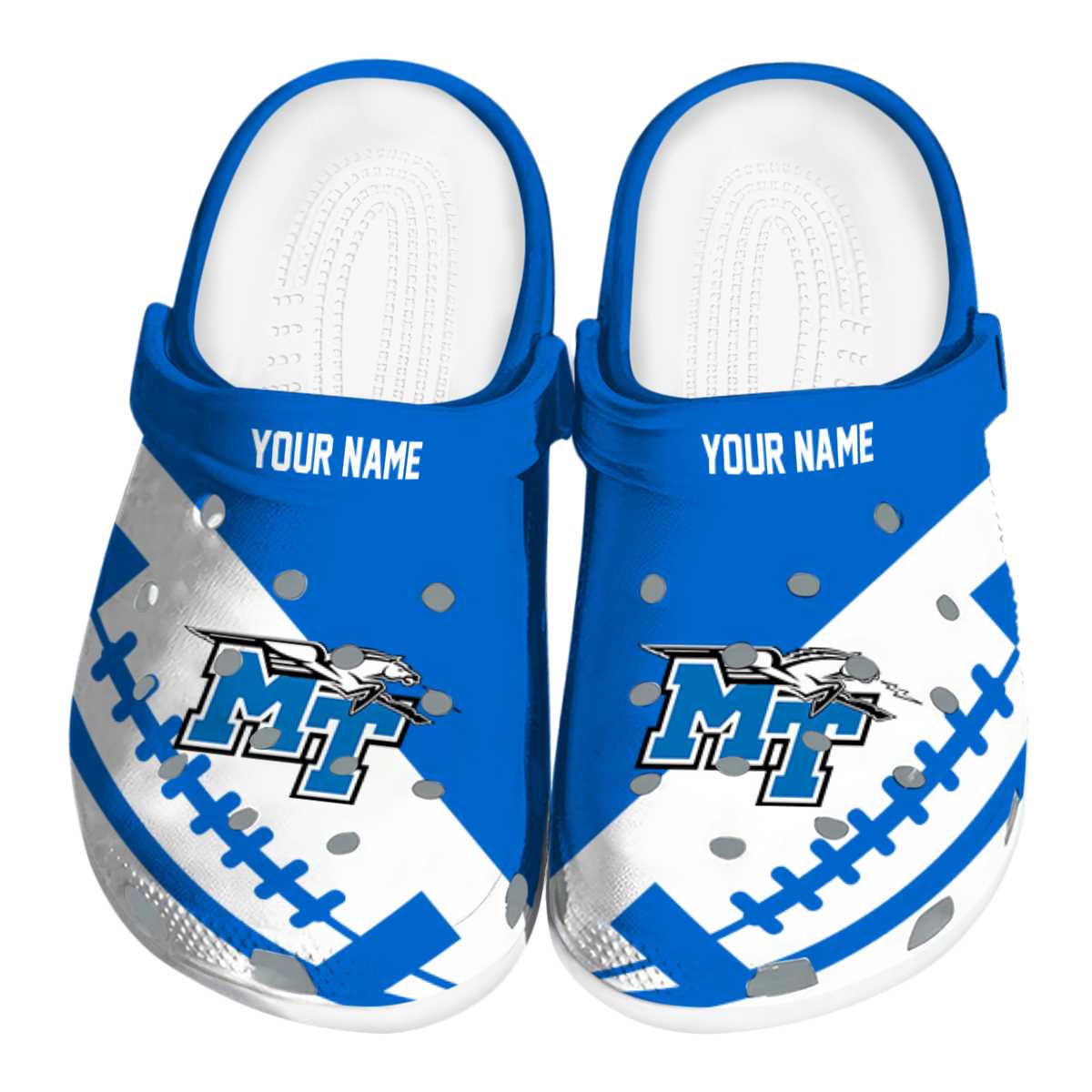 Middle Tennessee Blue Raiders 2025 NCAA Sport Crocs Clogs For Men Women and Kids - GNL1463251