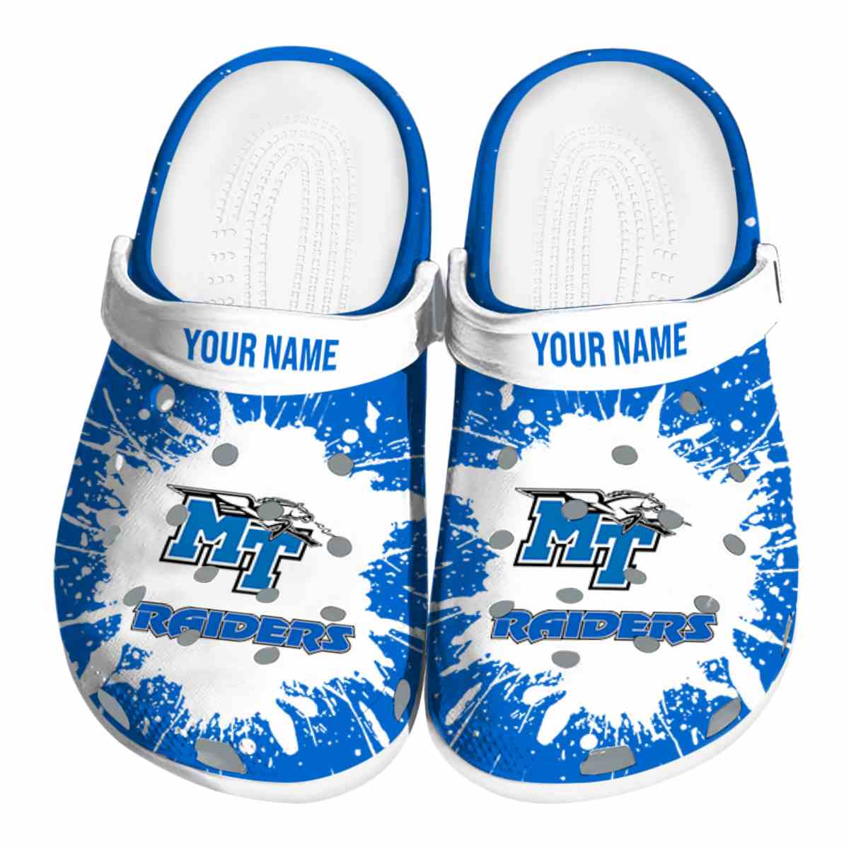 Middle Tennessee Blue Raiders 2025 NCAA Sport Crocs Clogs For Men Women and Kids - GNL1463244
