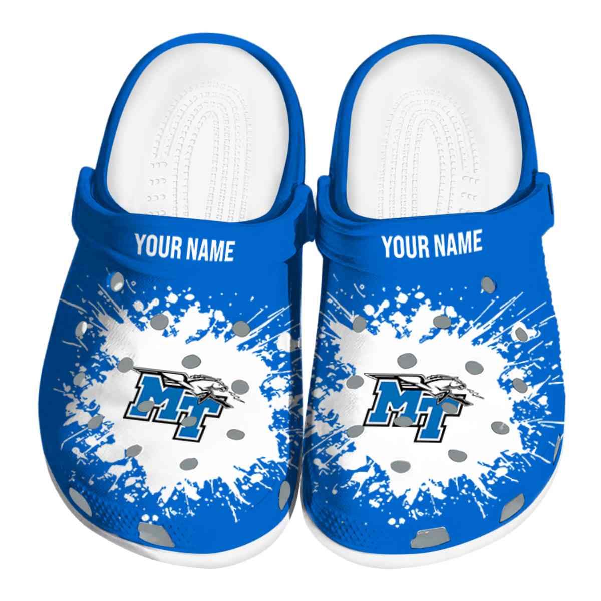 Middle Tennessee Blue Raiders 2025 NCAA Sport Crocs Clogs For Men Women and Kids - GNL1463234