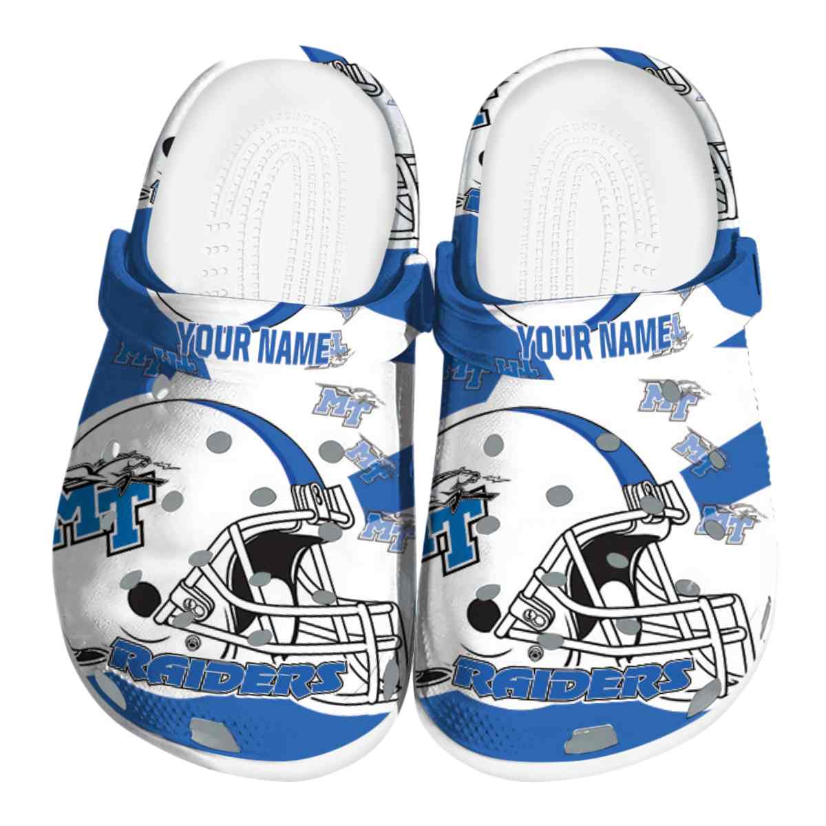 Middle Tennessee Blue Raiders 2025 NCAA Sport Crocs Clogs For Men Women and Kids - GNL1463253