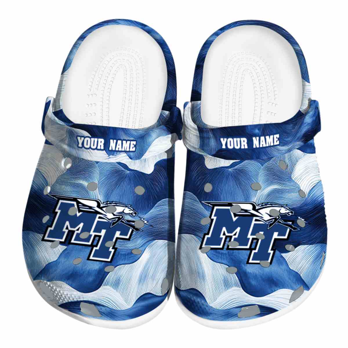 Middle Tennessee Blue Raiders 2025 NCAA Sport Crocs Clogs For Men Women and Kids - GNL1463256