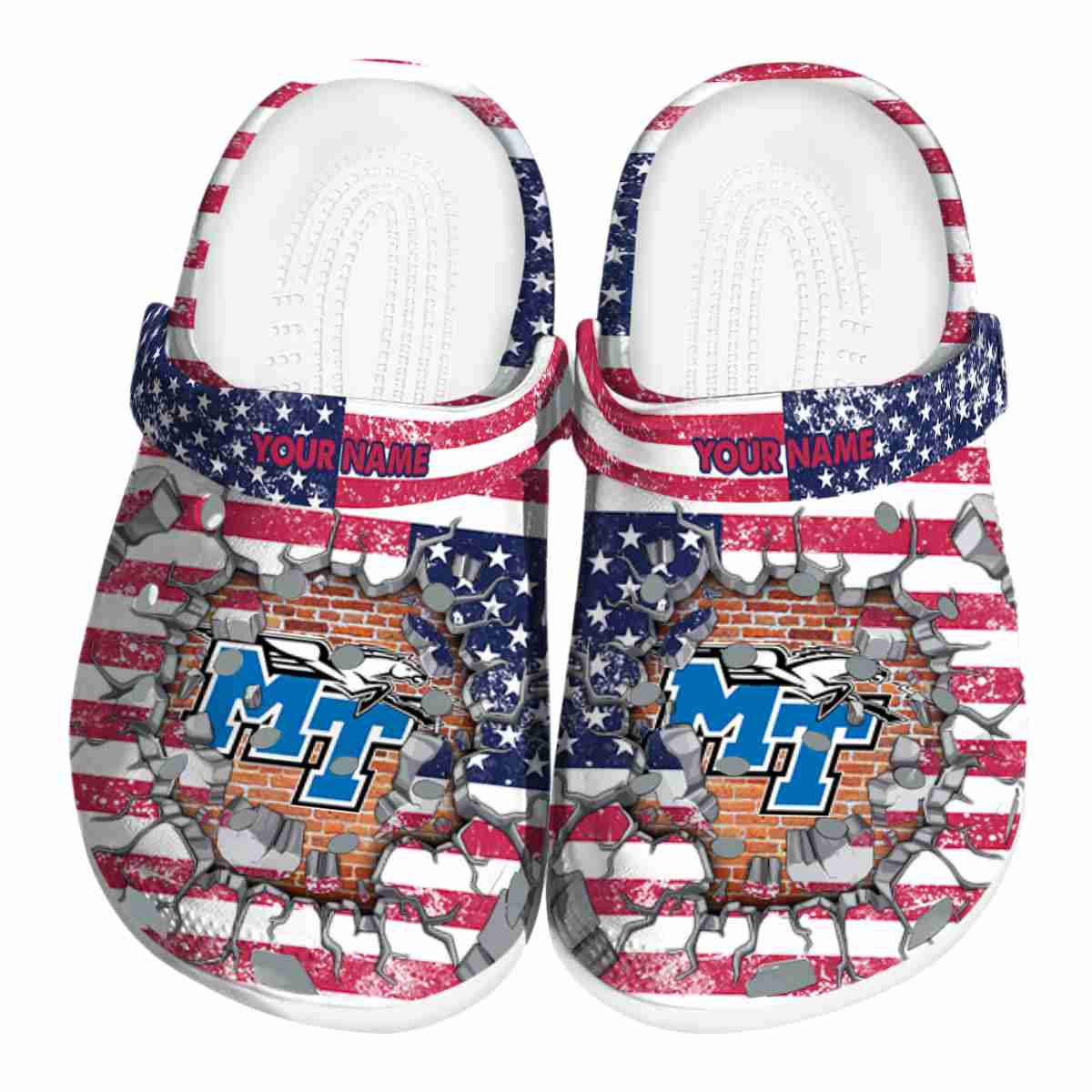 Middle Tennessee Blue Raiders 2025 NCAA Sport Crocs Clogs For Men Women and Kids - GNL1463286