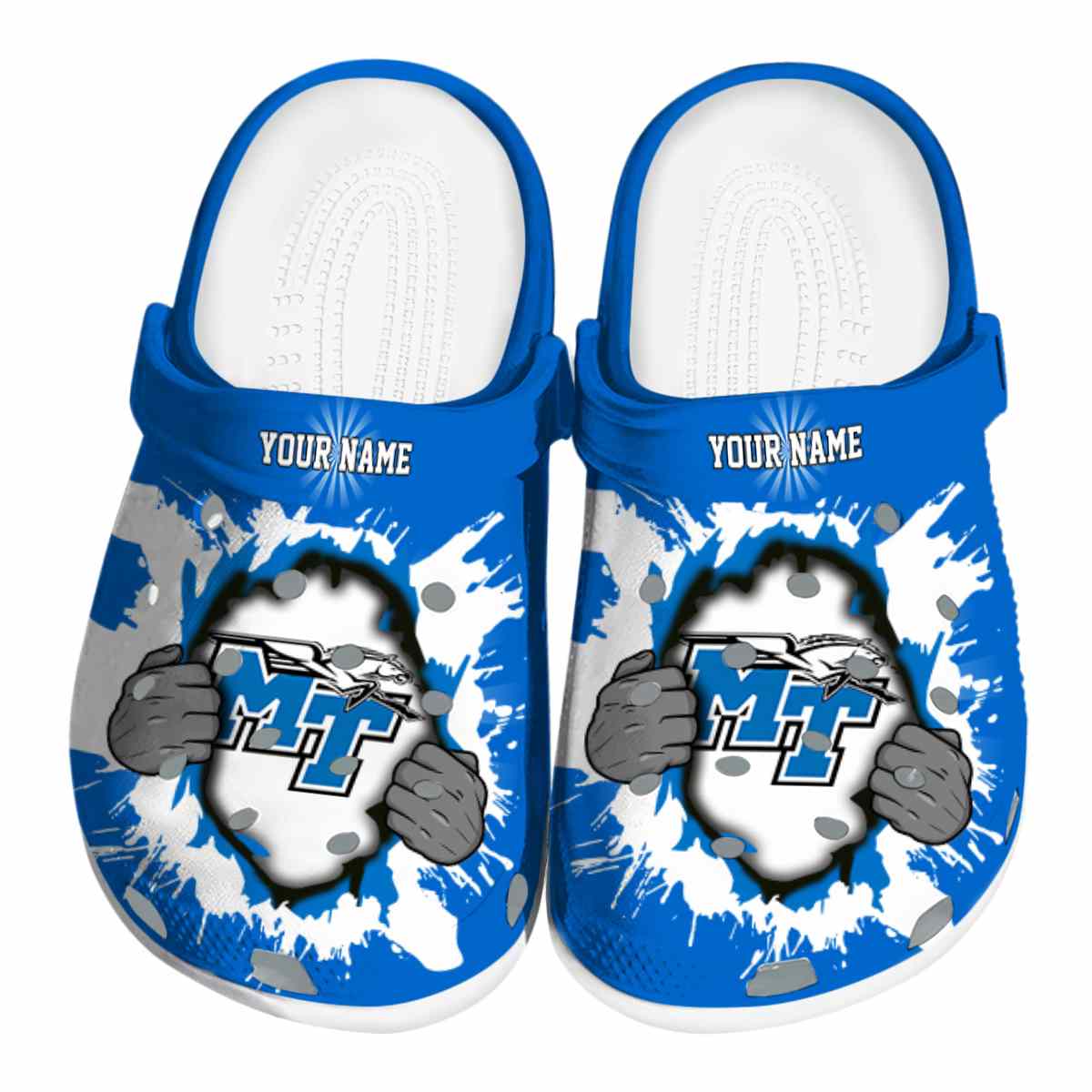 Middle Tennessee Blue Raiders 2025 NCAA Sport Crocs Clogs For Men Women and Kids - GNL1463272