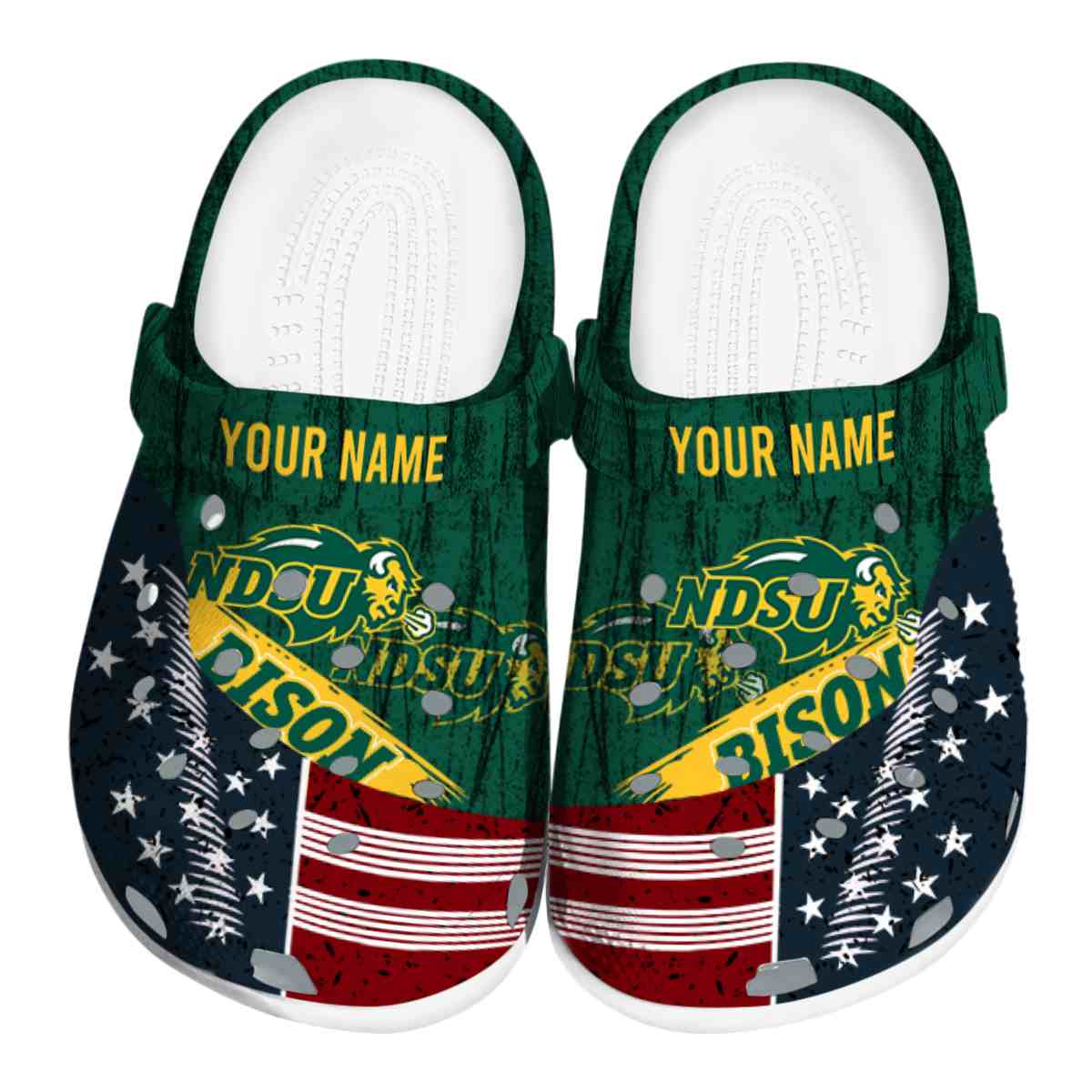 North Dakota State Bison 2025 NCAA Sport Crocs Clogs For Men Women and Kids - GNL1463604