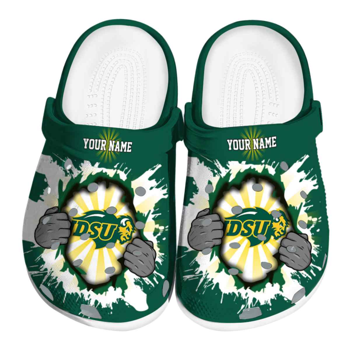 North Dakota State Bison 2025 NCAA Sport Crocs Clogs For Men Women and Kids - GNL1463601