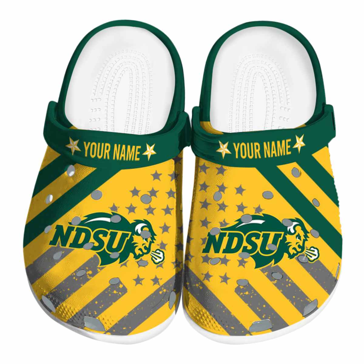 North Dakota State Bison 2025 NCAA Sport Crocs Clogs For Men Women and Kids - GNL1463622