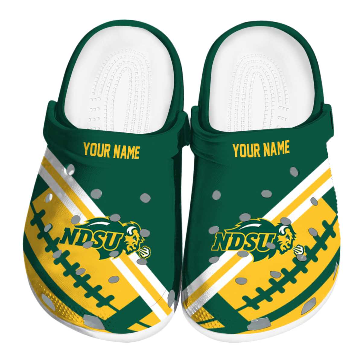 North Dakota State Bison 2025 NCAA Sport Crocs Clogs For Men Women and Kids - GNL1463637