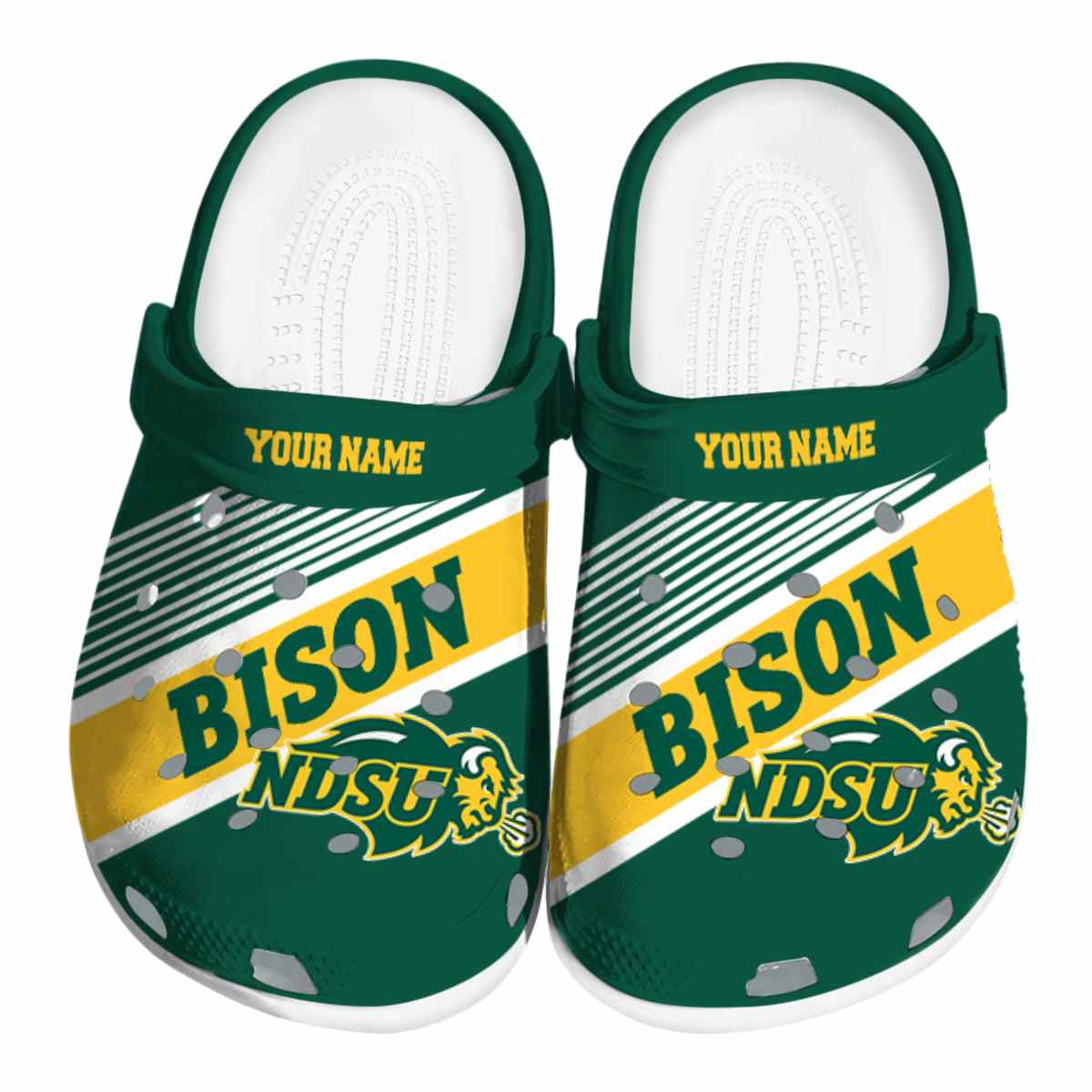 North Dakota State Bison 2025 NCAA Sport Crocs Clogs For Men Women and Kids - GNL1463627