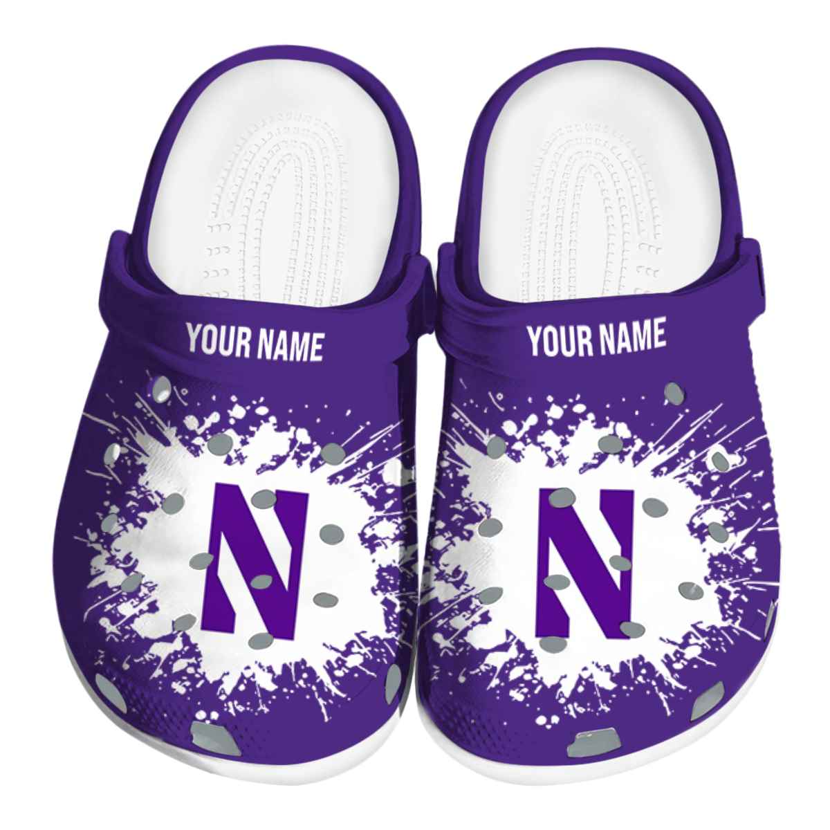 Northwestern Wildcats 2025 NCAA Sport Crocs Clogs For Men Women and Kids - GNL1463694