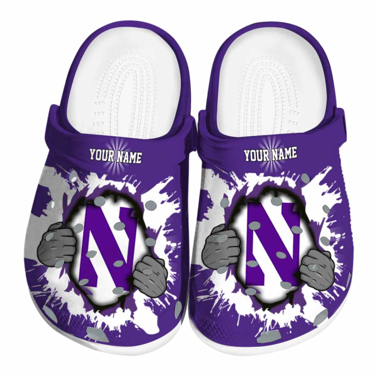 Northwestern Wildcats 2025 NCAA Sport Crocs Clogs For Men Women and Kids - GNL1463711