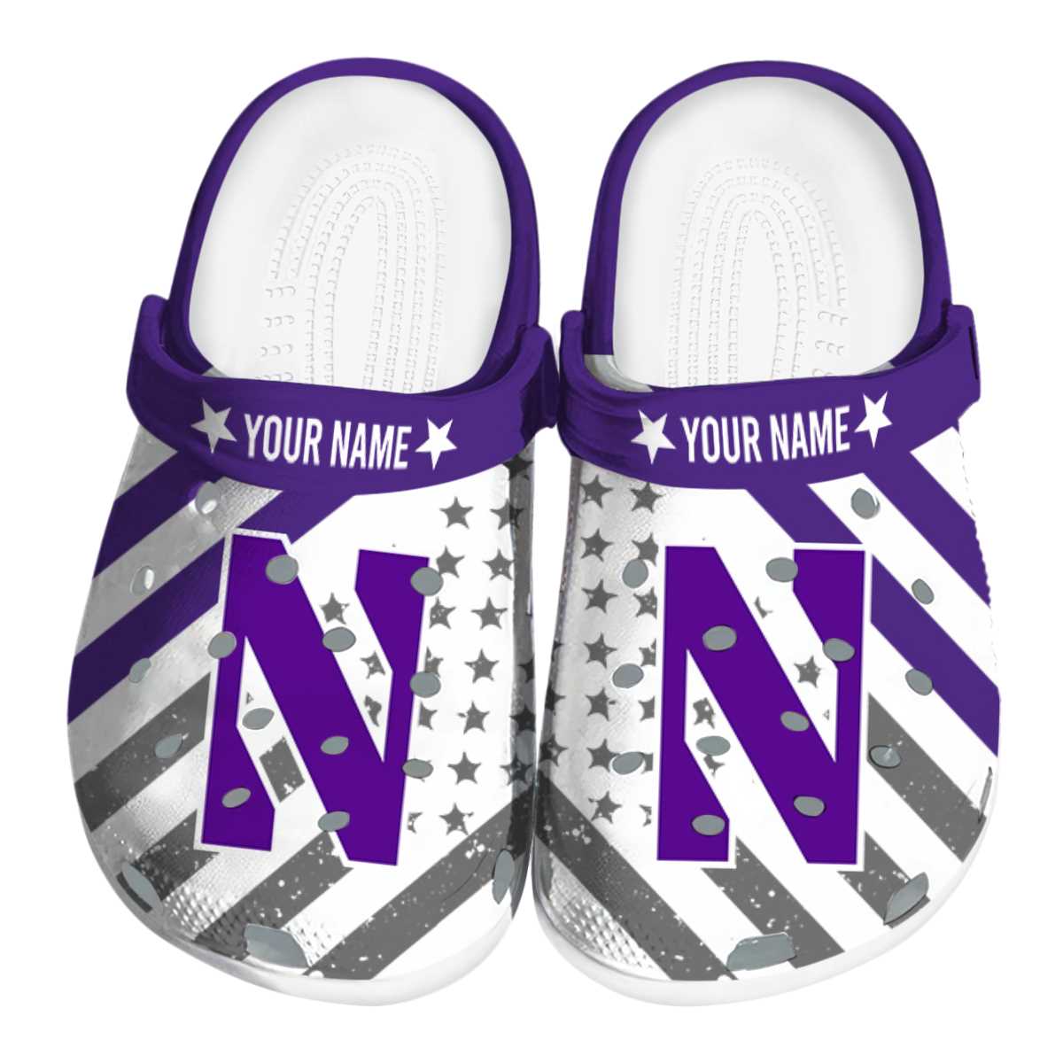 Northwestern Wildcats 2025 NCAA Sport Crocs Clogs For Men Women and Kids - GNL1463736