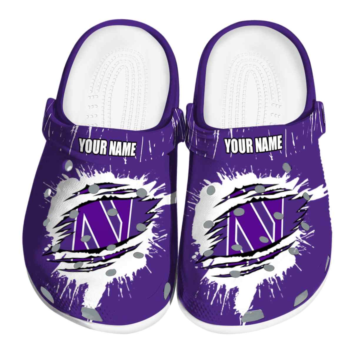 Northwestern Wildcats 2025 NCAA Sport Crocs Clogs For Men Women and Kids - GNL1463716