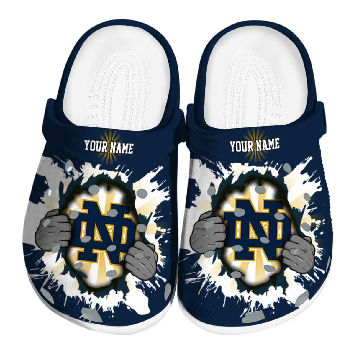 Notre Dame Fighting Irish 2025 NCAA Sport Crocs Clogs For Men Women and Kids - GNL1463776