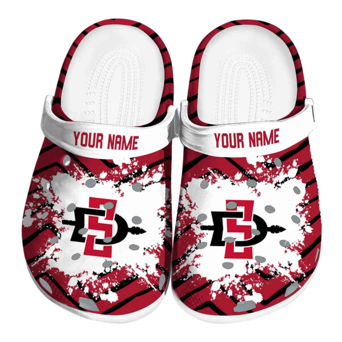 San Diego State Aztecs 2025 NCAA Sport Crocs Clogs For Men Women and Kids - GNL1464220